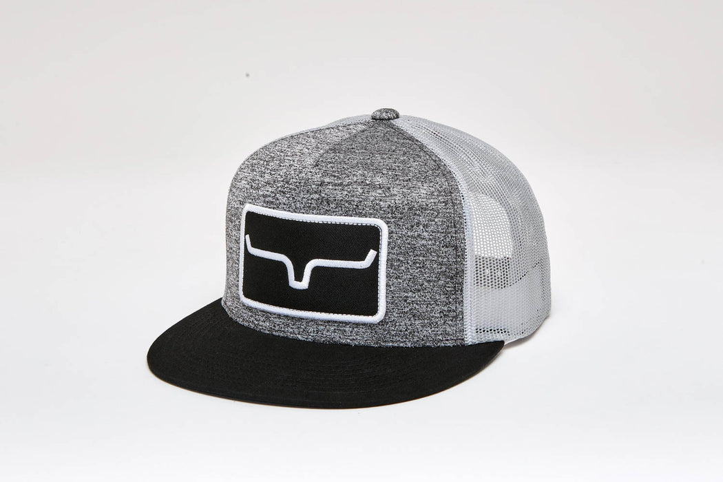 Kimes Ranch Unisex Banner Ventilated Grey Heather Cotton Twill Trucker Cap