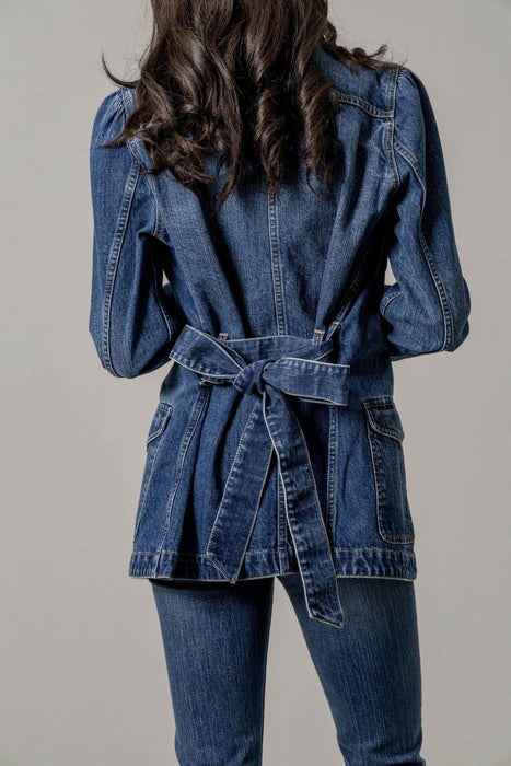 Kimes Ranch Womens Becca Denim Antique Wash Cotton Blend Cotton Jacket