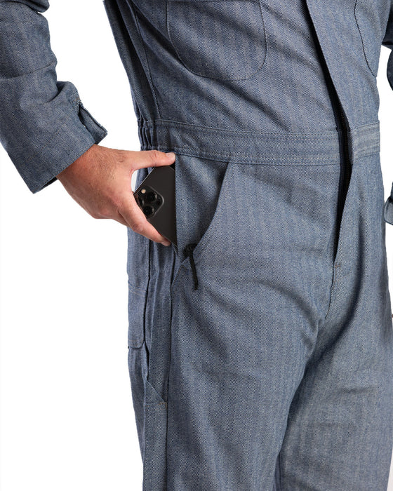 Berne Mens Fisher Stripe 100% Cotton Unlined Coverall