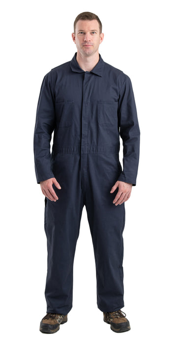 Berne Mens Navy Cotton Blend Highland Flex Unlined Coverall