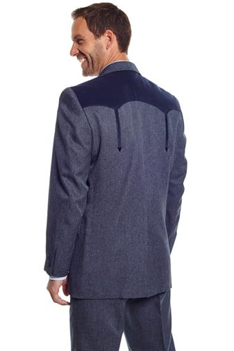 Circle S Mens Heather Navy Polyester Boise Sportcoat Jacket Blazer