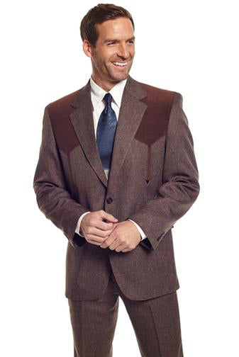 Circle S Mens Heather Chestnut Polyester Boise Sportcoat Jacket Blazer