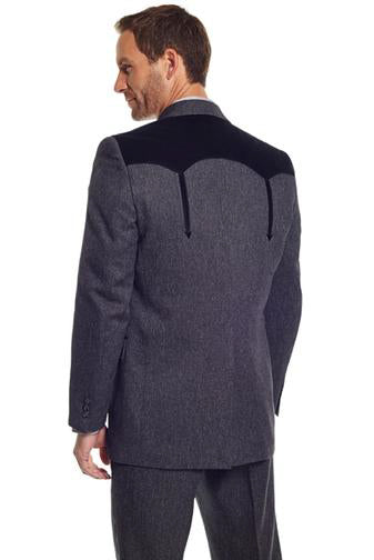 Circle S Mens Charcoal Polyester Boise Sportcoat Jacket Blazer