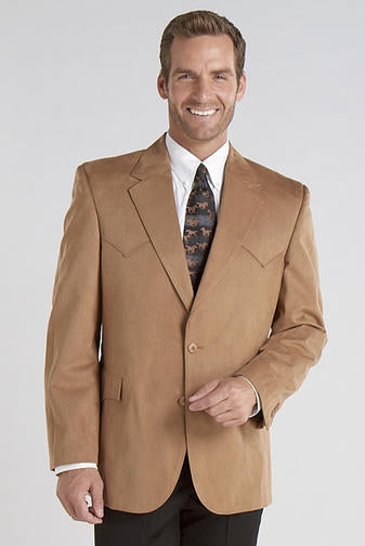 Cripple Creek Mens Houston Microsuede Camel 100% Polyester Sport Coat