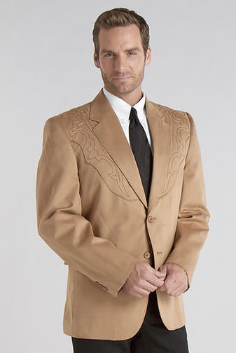 Cripple Creek Mens Galveston Boot-Stich Camel 100% Polyester Sport Coat
