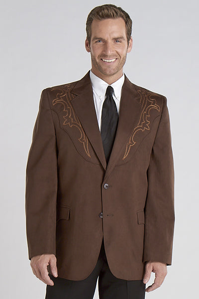 Cripple Creek Mens Galveston Boot-Stich Chestnut 100% Polyester Sport Coat