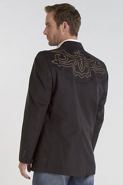 Cripple Creek Mens Galveston Boot-Stich Black 100% Polyester Sport Coat
