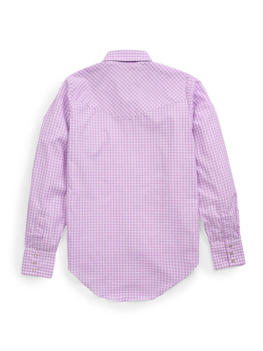 Ely and Walker Womens Granddaddy Gingham Snap Bull Thistle Poly/Cotton L/S Shirt
