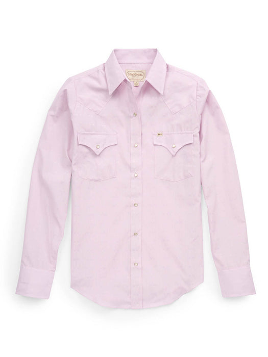 Ely and Walker Womens Granddaddy Prairie Solid Primrose Poly/Cotton L/S Shirt