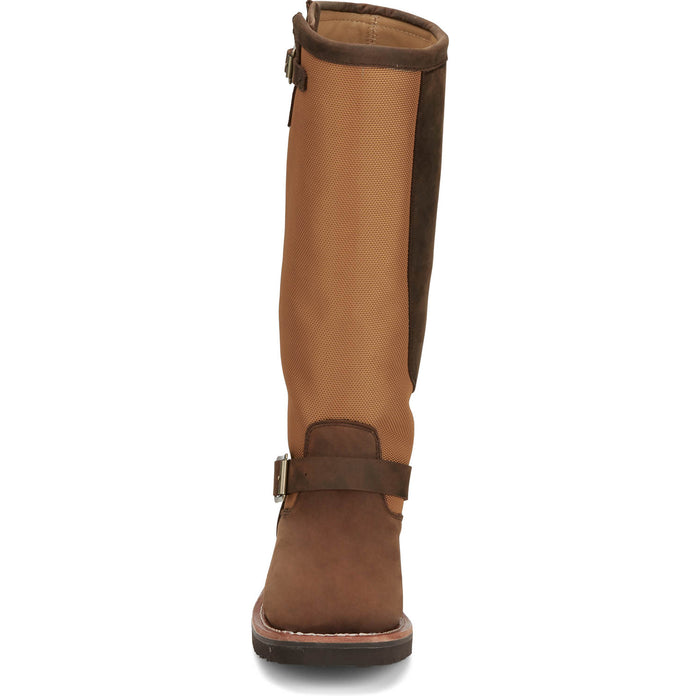 Chippewa Womens Cottonwood 15in Snake Hickory Brown Leather Hunting Boots