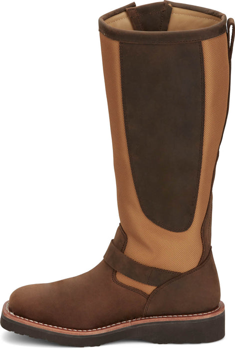 Chippewa Womens Cottonwood 15in Snake Hickory Brown Leather Hunting Boots