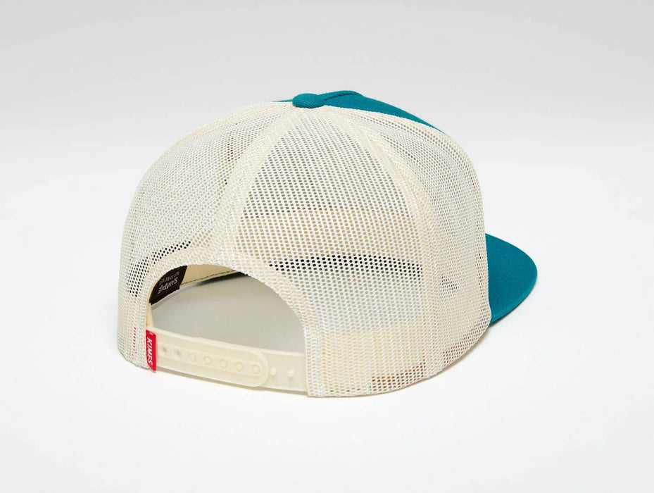 Kimes Ranch Unisex Conway Dark Teal Wool Blend Trucker Cap