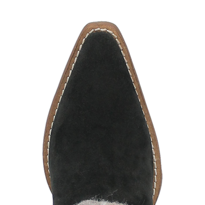 Dingo Womens Snuggles Black Suede Cowboy Boots