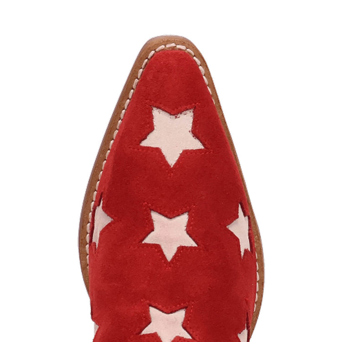 Dingo Womens Super Star Red Suede Cowboy Boots