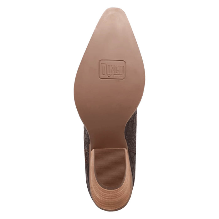 Dingo Womens Rickieie Brown Leather Ankle Boots