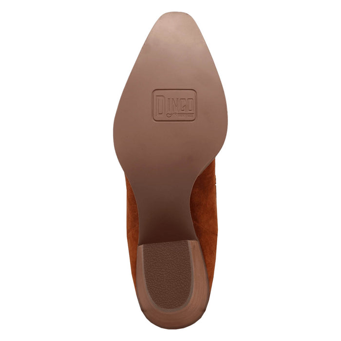 Dingo Womens Tapadero Bootie Brown Suede Cowboy Boots