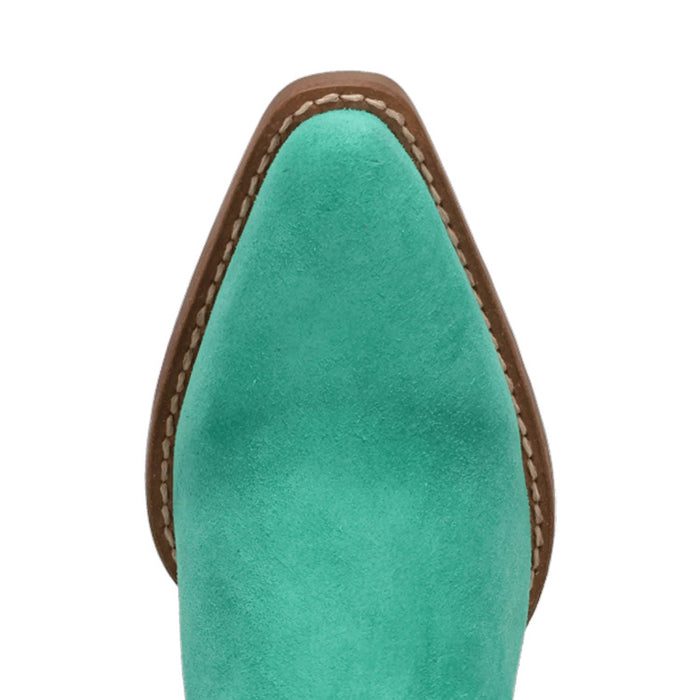Dingo Womens Tapadero Bootie Green Suede Cowboy Boots