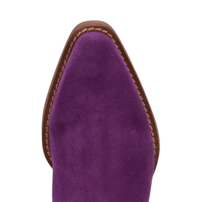 Dingo Womens Tapadero Bootie Purple Suede Cowboy Boots