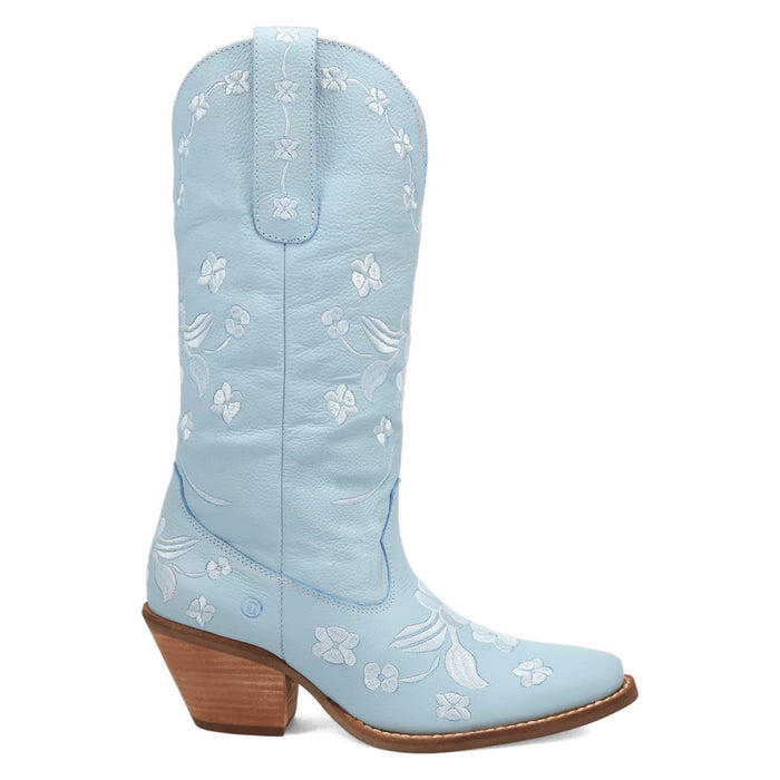 Dingo Womens Love Bug Blue Leather Cowboy Boots