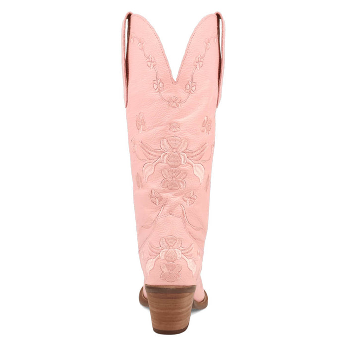 Dingo Womens Love Bug Pink Leather Cowboy Boots