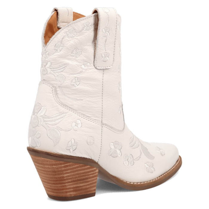Dingo Womens Sweetheartie White Leather Cowboy Boots
