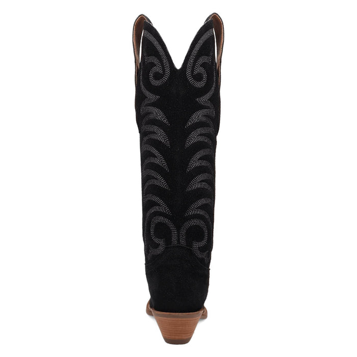 Dingo Womens Movin On Black Suede Cowboy Boots