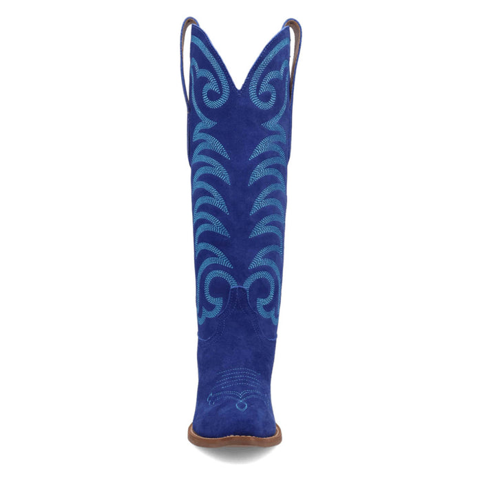 Dingo Womens Movin On Blue Suede Cowboy Boots