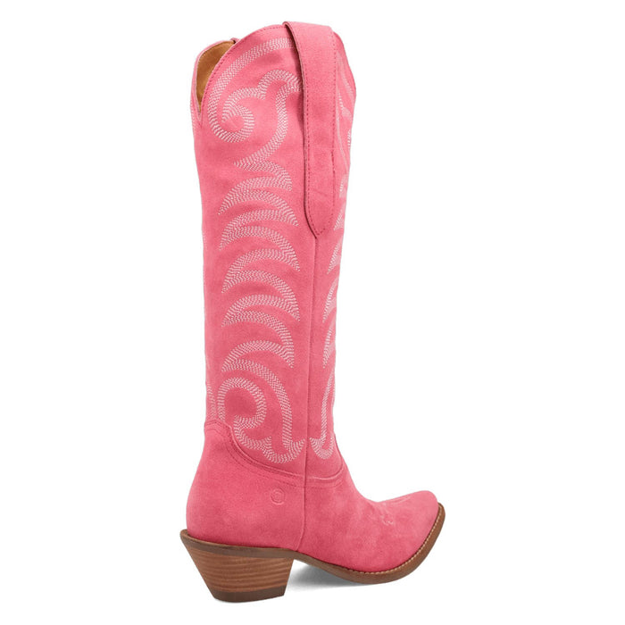 Dingo Womens Movin On Pink Suede Cowboy Boots