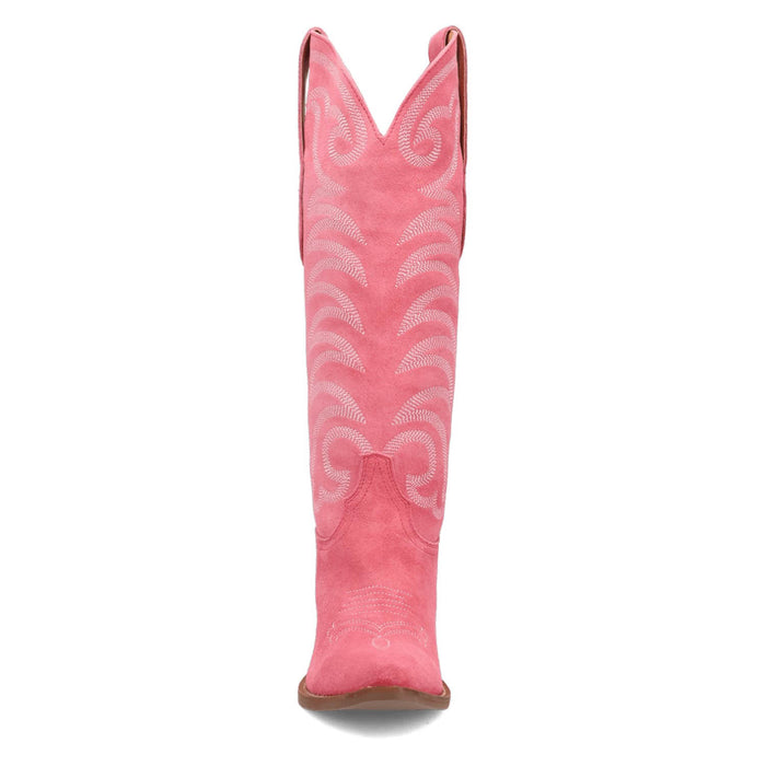 Dingo Womens Movin On Pink Suede Cowboy Boots