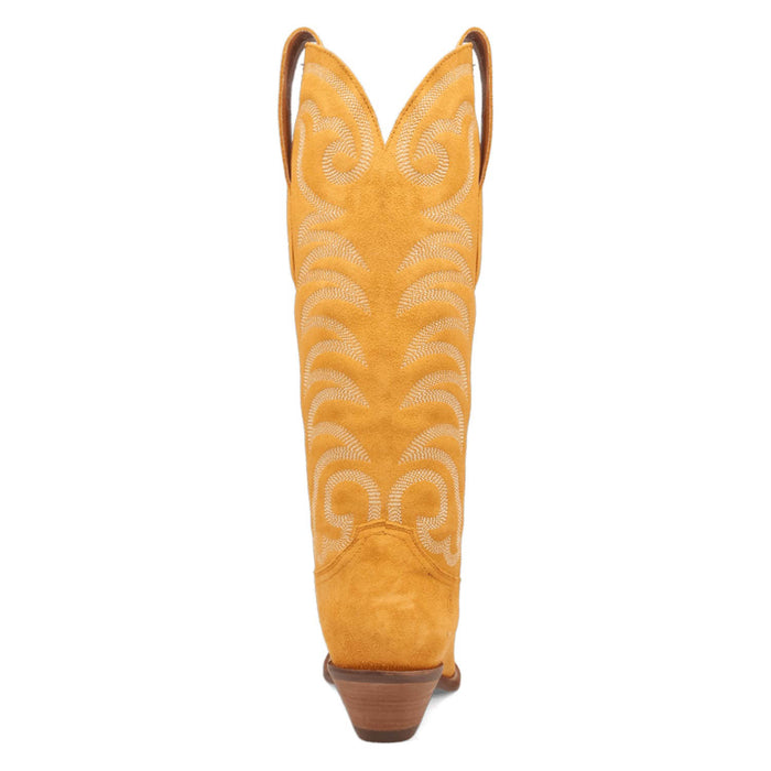 Dingo Womens Movin On Yellow Suede Cowboy Boots
