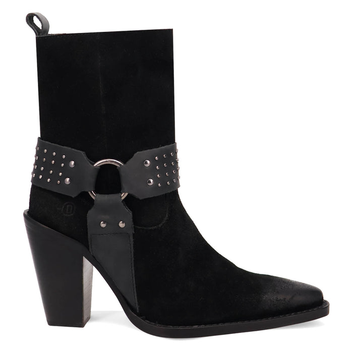 Dingo Womens Songbird Black Suede Fashion Boots