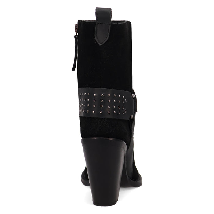 Dingo Womens Songbird Black Suede Fashion Boots