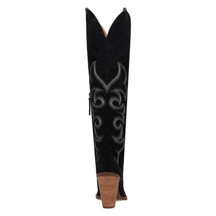 Dingo Womens Primadonna Black Suede Cowboy Boots