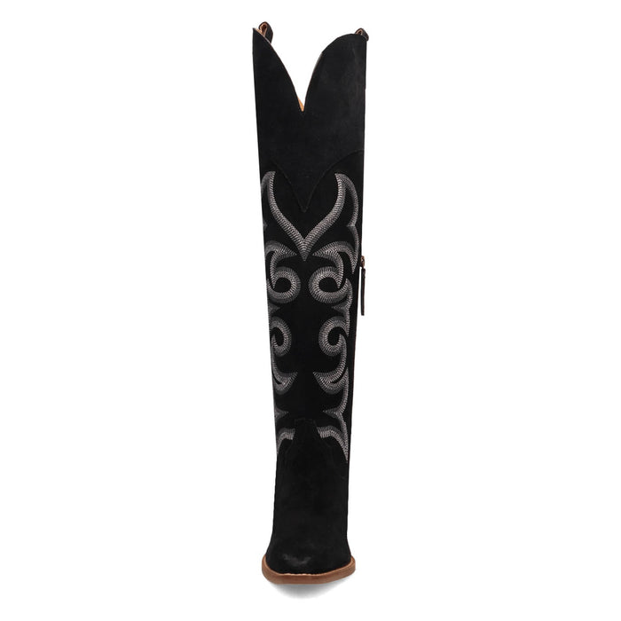 Dingo Womens Primadonna Black Suede Cowboy Boots