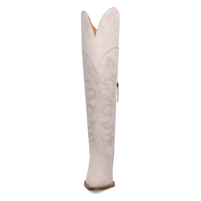 Dingo Womens Primadonna White Suede Cowboy Boots