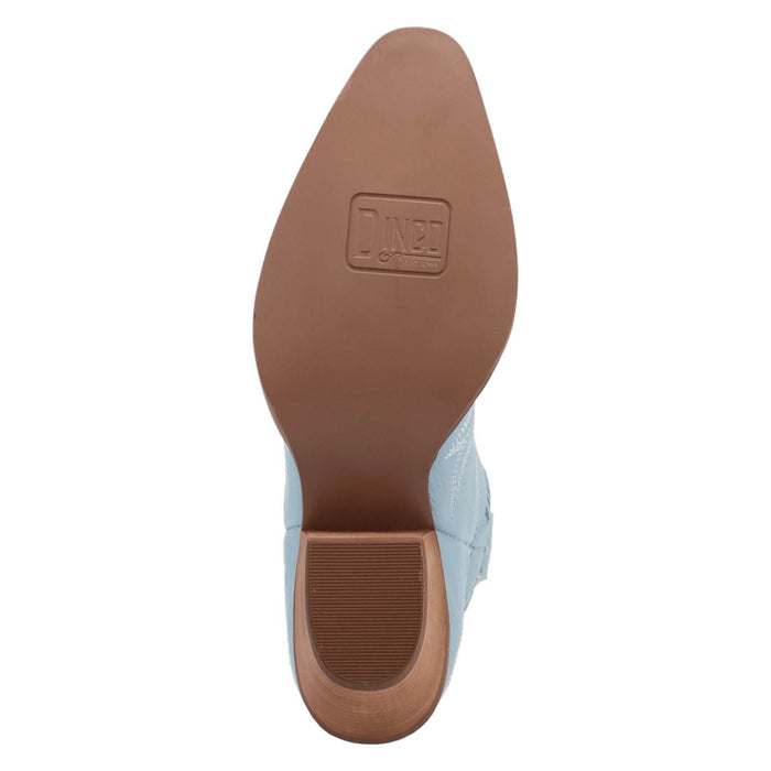 Dingo Womens Preciousie Blue Leather Cowboy Boots