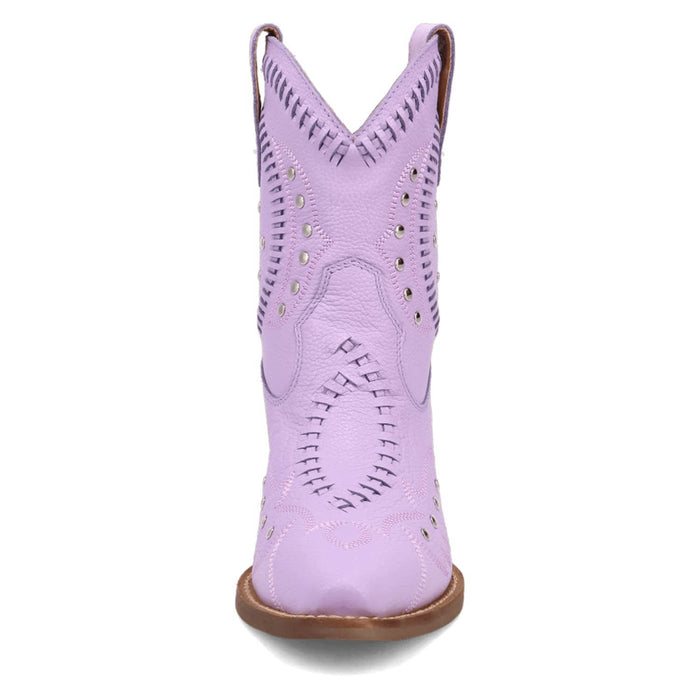 Dingo Womens Preciousie Lavender Leather Cowboy Boots