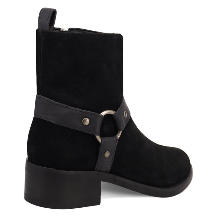 Dingo Mens Matador Black Suede 8in Ankle Boots