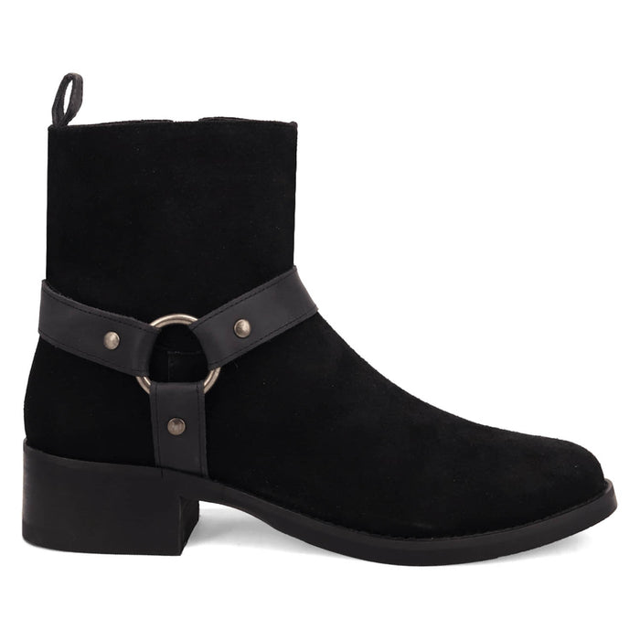 Dingo Mens Matador Black Suede 8in Ankle Boots