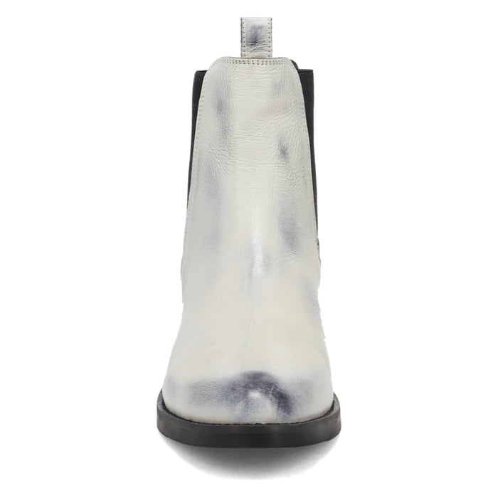 Dingo Mens Camino White Leather 8in Chelsea Boots