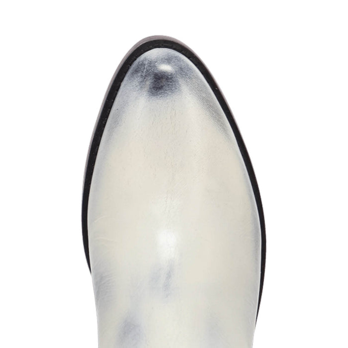 Dingo Mens Camino White Leather 8in Chelsea Boots