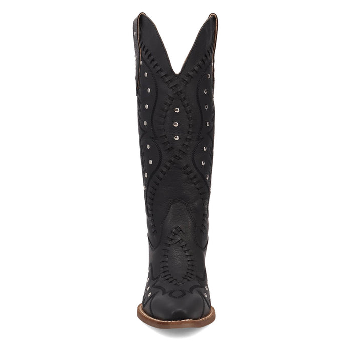 Dingo Womens Pretty N Pink Black Leather Cowboy Boots