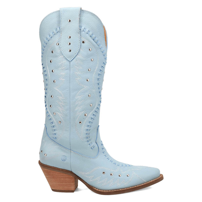Dingo Womens Pretty N Pink Blue Leather Cowboy Boots
