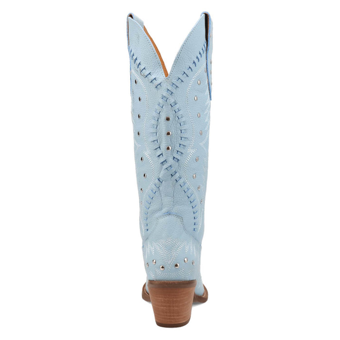 Dingo Womens Pretty N Pink Blue Leather Cowboy Boots