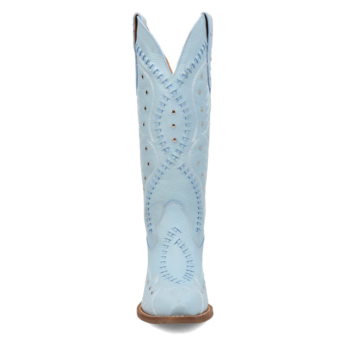 Dingo Womens Pretty N Pink Blue Leather Cowboy Boots