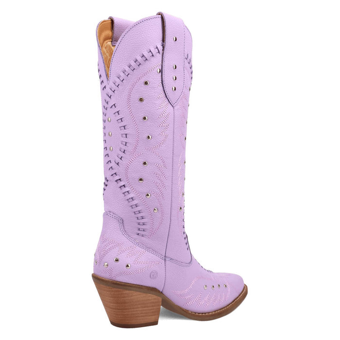 Dingo Womens Pretty N Pink Lavender Leather Cowboy Boots