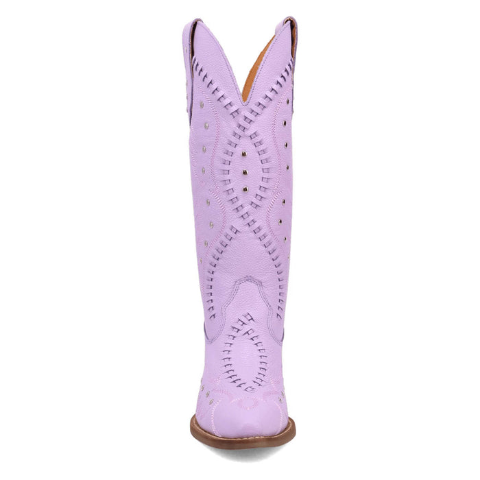 Dingo Womens Pretty N Pink Lavender Leather Cowboy Boots