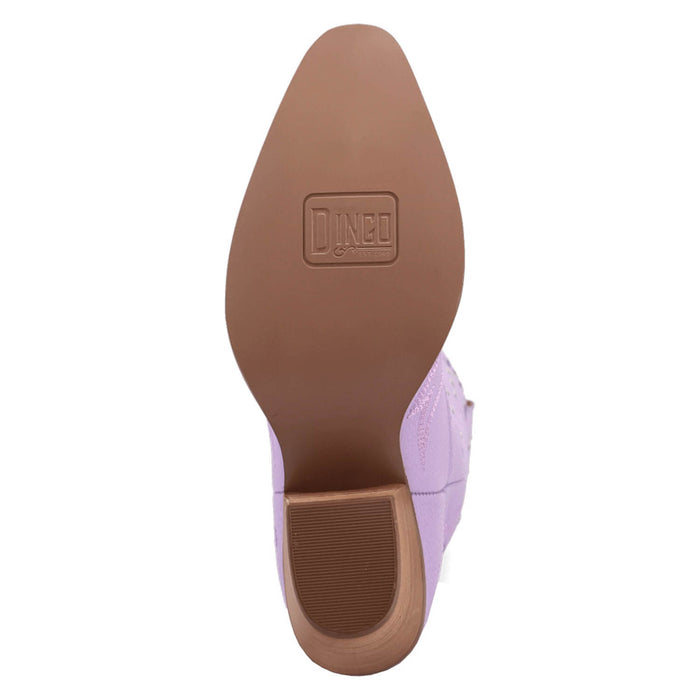Dingo Womens Pretty N Pink Lavender Leather Cowboy Boots