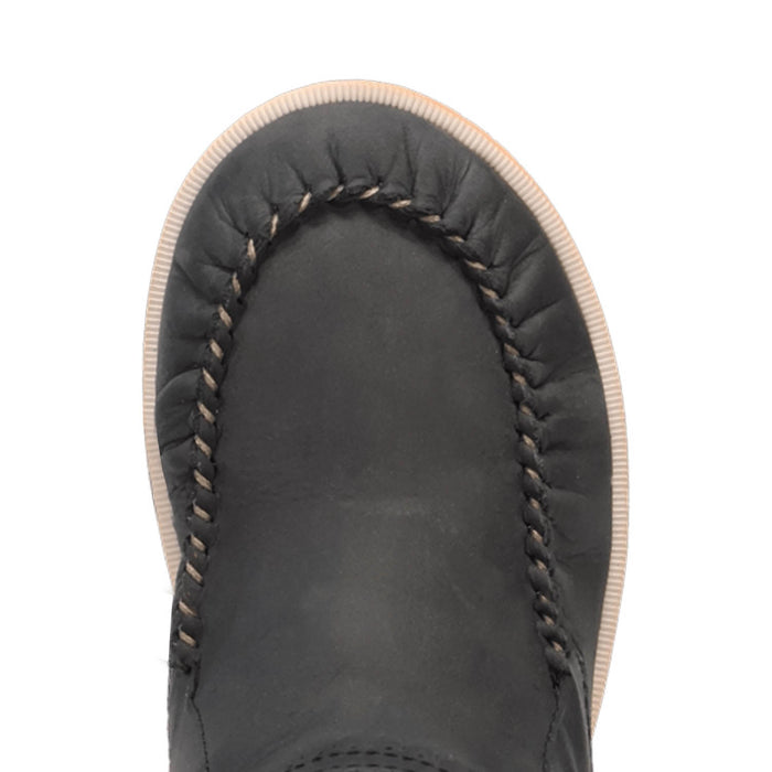 Dingo Womens Montauk Black Leather 9in Moccasin Fashion Boots