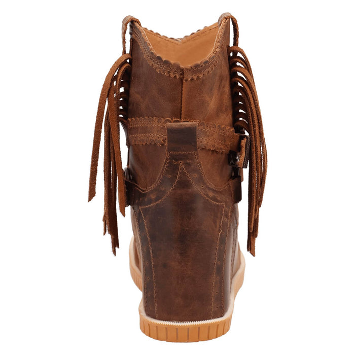 Dingo Womens Montauk Brown Leather 9in Moccasin Fashion Boots
